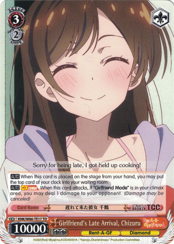 KNK/W86-TE17 Girlfriend's Late Arrival, Chizuru - Rent-A-Girlfriend Trial Deck Weiss Schwarz English Trading Card Game