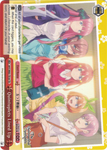 5HY/W83-TE18 Quintuplets Lined Up - The Quintessential Quintuplets English Weiss Schwarz Trading Card Game