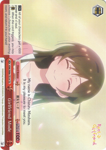 KNK/W86-TE19 Girlfriend Mode - Rent-A-Girlfriend Trial Deck Weiss Schwarz English Trading Card Game