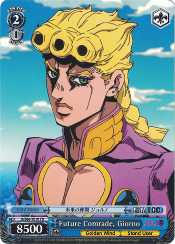 JJ/S66-TE19 Future Comrade, Giorno - JoJo's Bizarre Adventure: Golden Wind Trial Deck English Weiss Schwarz Trading Card Game