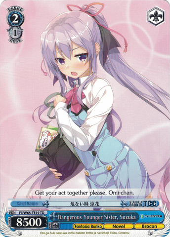 Fii/W65-TE19 Dangerous Younger Sister, Suzuka - Fujimi Fantasia Bunko Trial Deck English Weiss Schwarz Trading Card Game