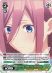 5HY/W83-TE40 Words She Couldn't Say, Miku Nakano - The Quintessential Quintuplets English Weiss Schwarz Trading Card Game