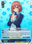 5HY/W83-TE45S Third of the Quintuplets, Miku Nakano (Foil) - The Quintessential Quintuplets English Weiss Schwarz Trading Card Game
