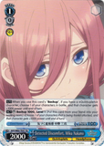 5HY/W83-TE47 Detected Discomfort, Miku Nakano - The Quintessential Quintuplets English Weiss Schwarz Trading Card Game