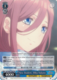 5HY/W83-TE48 New Student, Miku Nakano - The Quintessential Quintuplets English Weiss Schwarz Trading Card Game