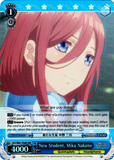 5HY/W83-TE48R New Student, Miku Nakano (Foil) - The Quintessential Quintuplets English Weiss Schwarz Trading Card Game