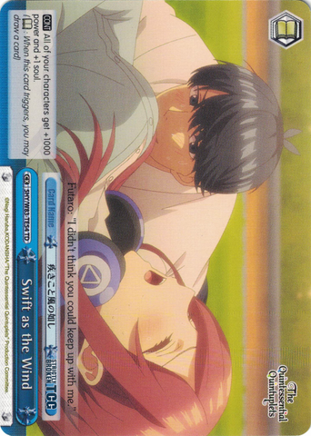 5HY/W83-TE54 Swift as the Wind - The Quintessential Quintuplets English Weiss Schwarz Trading Card Game