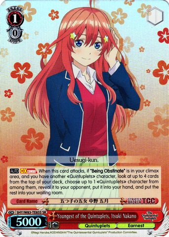 5HY/W83-TE85S Youngest of the Quintuplets, Itsuki Nakano (Foil) - The Quintessential Quintuplets English Weiss Schwarz Trading Card Game