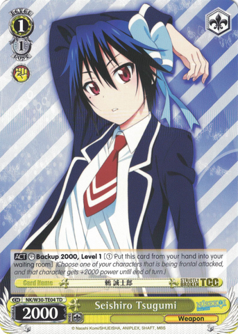 NK/W30-TE04 Seishiro Tsugumi - NISEKOI -False Love- Trial Deck English Weiss Schwarz Trading Card Game