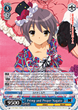 SY/W08-E077 Primp and Proper Nagato - The Melancholy of Haruhi Suzumiya English Weiss Schwarz Trading Card Game