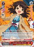 SY/W08-TE08 Trouble Girl, Haruhi - The Melancholy of Haruhi Suzumiya English Weiss Schwarz Trading Card Game