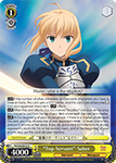 FS/S36-E013 “Top Servant” Saber - Fate/Stay Night Unlimited Blade Works Vol.2 English Weiss Schwarz Trading Card Game