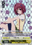 TL/W37-E004R “Sitting” Mea (Foil) - To Loveru Darkness 2nd English Weiss Schwarz Trading Card Game
